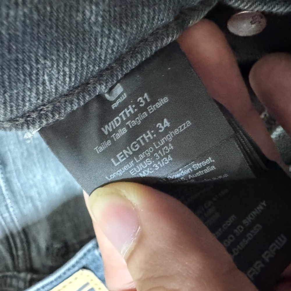 G-Star Raw 3D Skinny Denim Cargo Pants Faded Gray Multi-Pockets - Picture 10 of 10